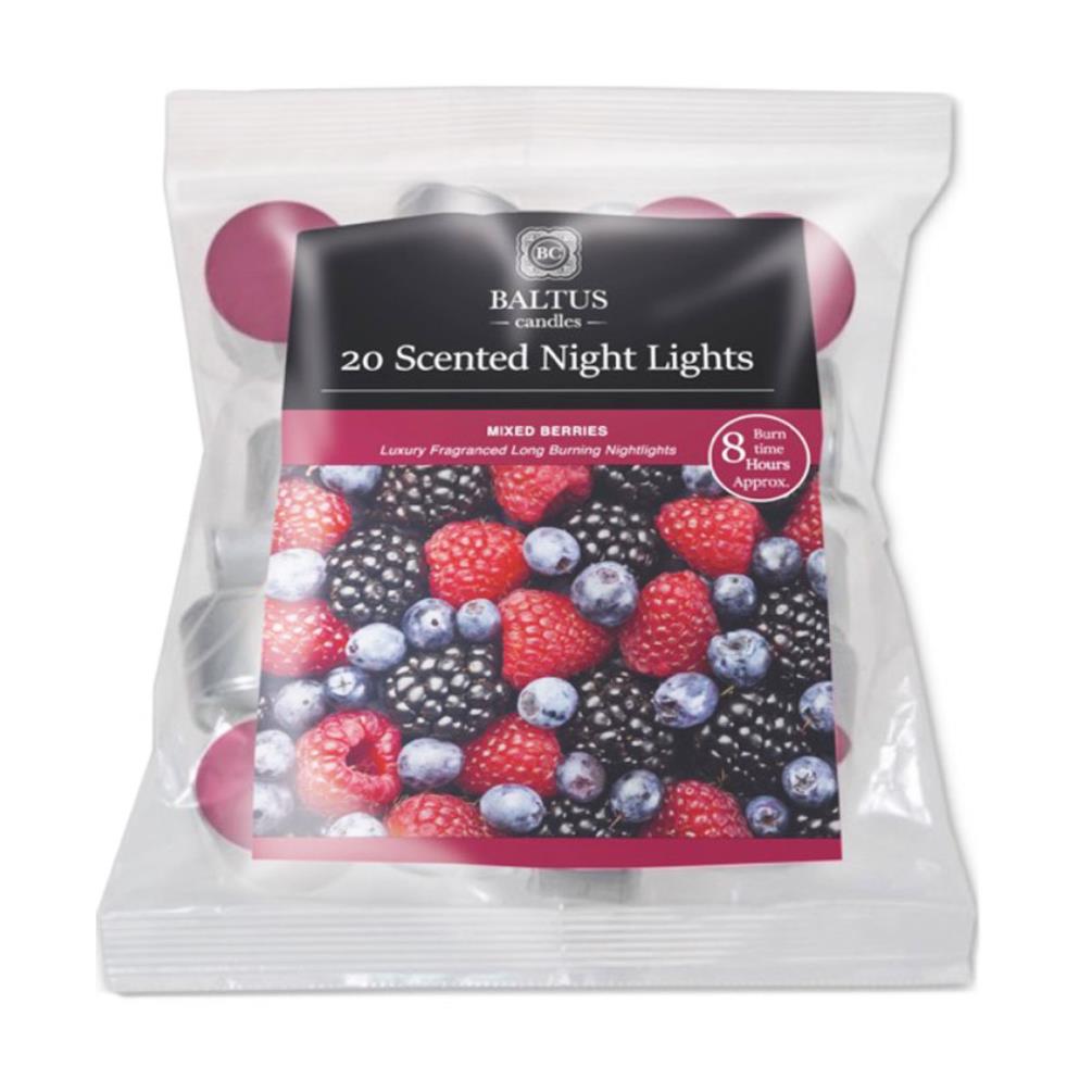 Baltus Mixed Berries 8 Hour Long Burn Tealights (Pack of 20) £3.59